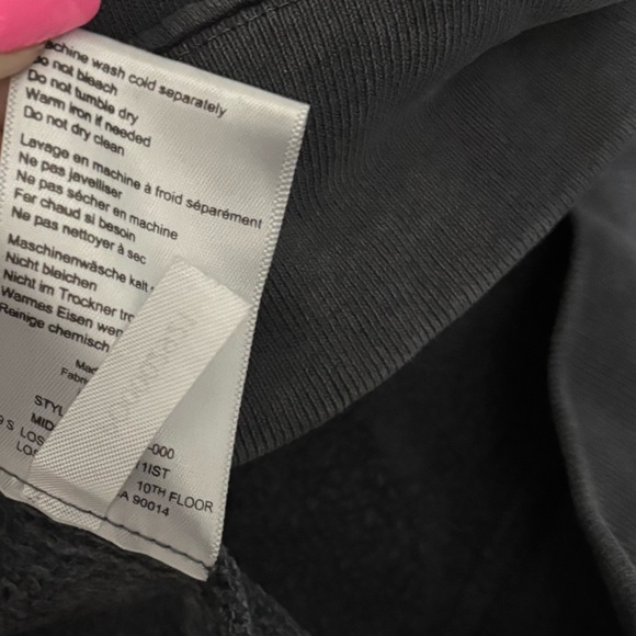 Anine Bing Charcoal Gray Tiger Graphic Sweatshirt with Blue Logo - Picture 6 of 6